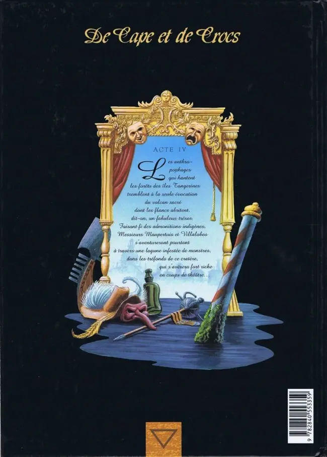 Verso de l'album De Cape et de Crocs Tome 4 Le mystère de l'île étrange
