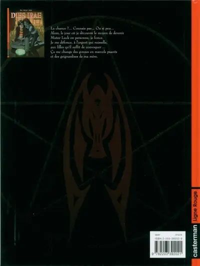 Verso de l'album Dies Irae Tome 1 Maléfices