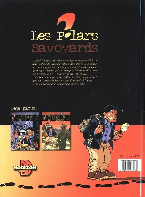 Verso de l'album Fanfoué des Pnottas Les polars savoyards Tome 3 Meurtres en abondance