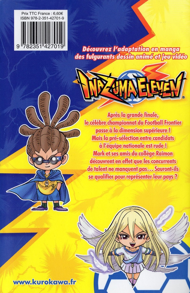 Verso de l'album Inazuma Eleven 6