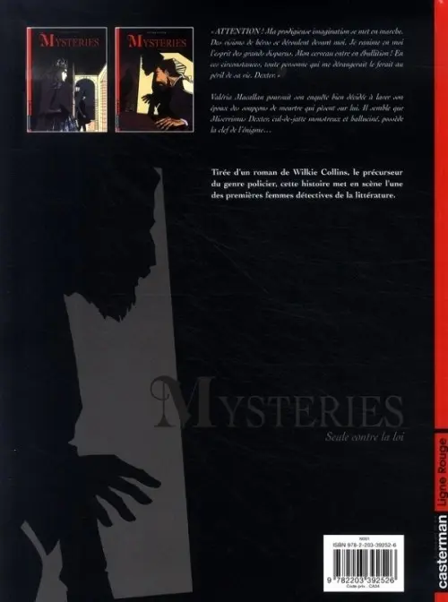 Verso de l'album Mysteries - Seule contre la loi Tome 2 Seconde partie