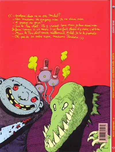 Verso de l'album Petit vampire Tome 6 Petit vampire et les Pères Noël verts