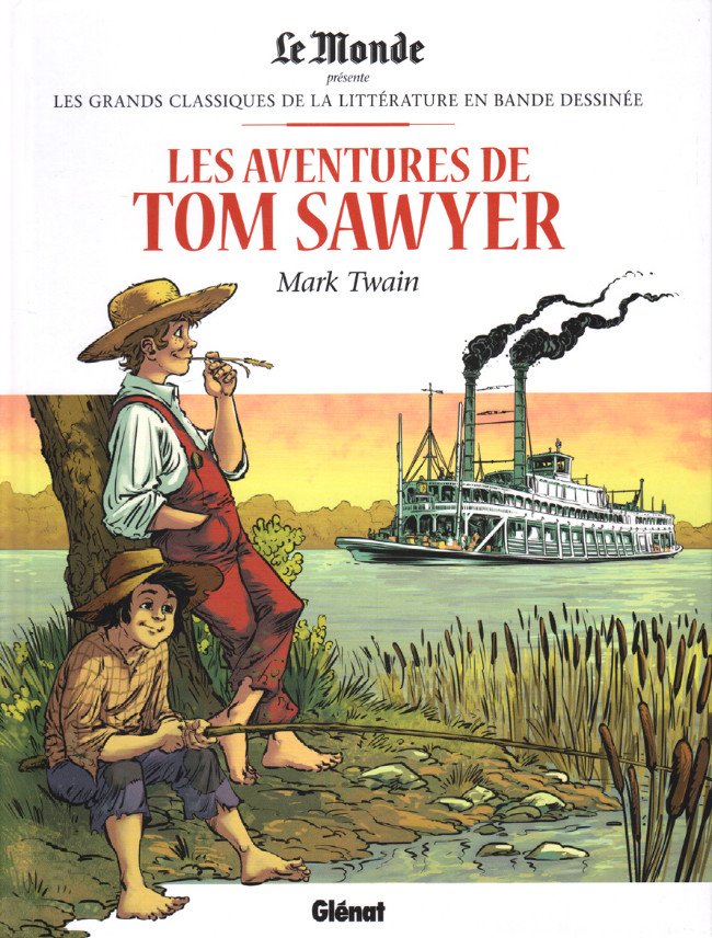 Couverture de l'album Les Grands Classiques de la littérature en bande dessinée Tome 38 Les aventures de Tom Sawyer