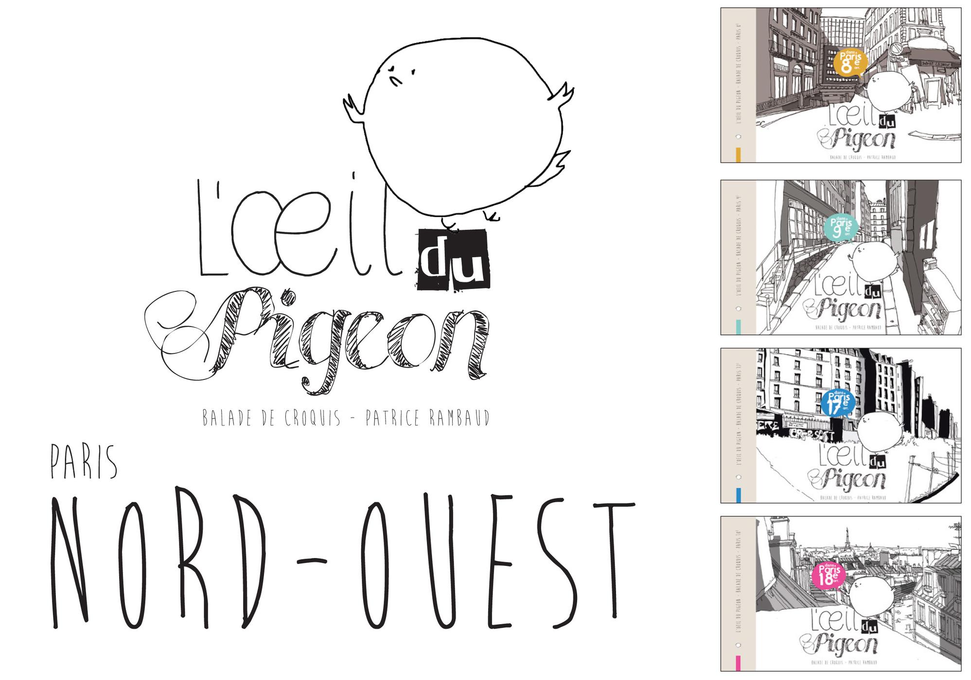 Couverture de l'album L'Œil du pigeon - Balade de croquis Paris Nord-Ouest