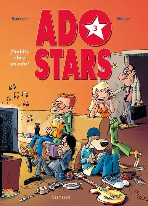 Couverture de l'album Adostars Tome 3 J'habite chez un ado