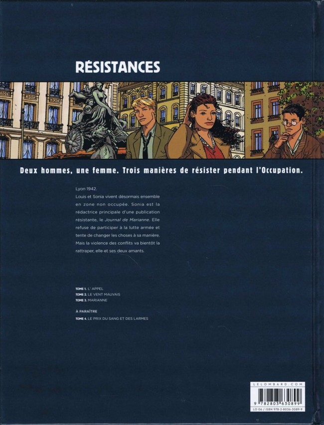 Verso de l'album Résistances Tome 3 Marianne