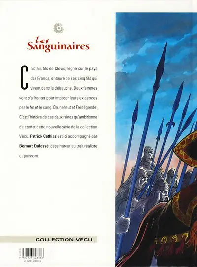 Verso de l'album Les sanguinaires Tome 1 Frédégonde