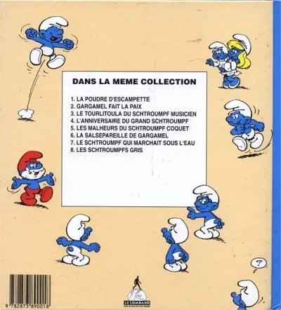 Verso de l'album 3 histoires de Schtroumpfs Tome 6 La salsepareille de Gargamel