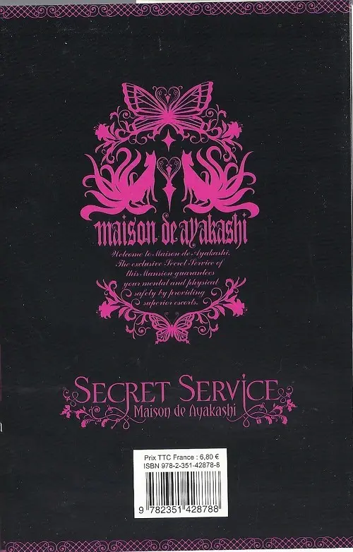 Verso de l'album Secret service - Maison de Ayakashi 6