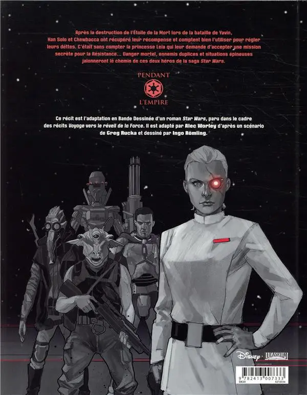 Verso de l'album Star Wars - La cavale du contrebandier