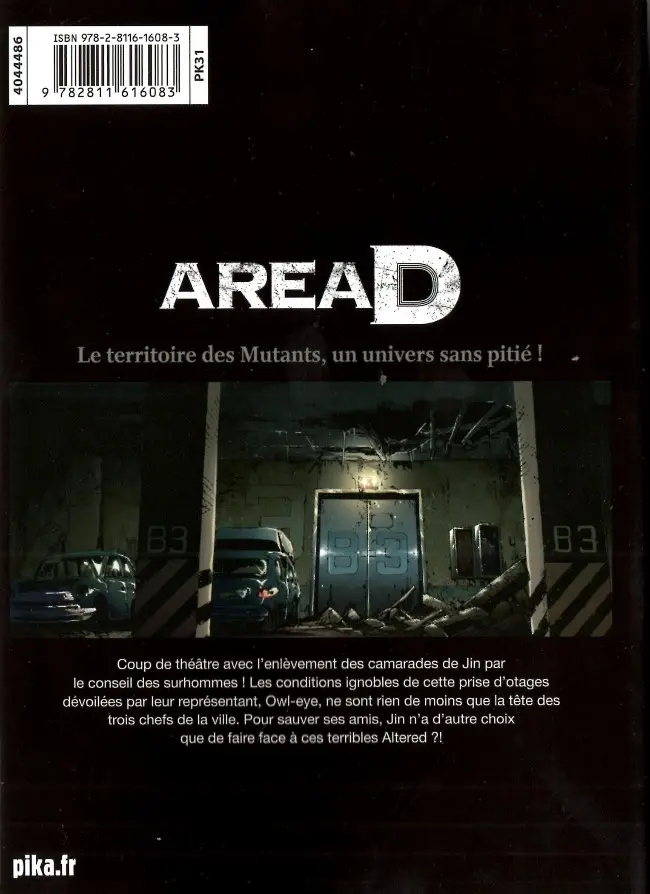 Verso de l'album Area D - Le Territoire des mutants 4 Le Conseil des surhommes