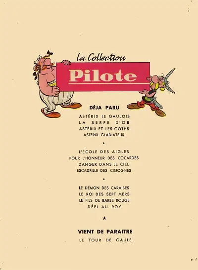 Verso de l'album Astérix Tome 5 Le tour de Gaule d'Astérix