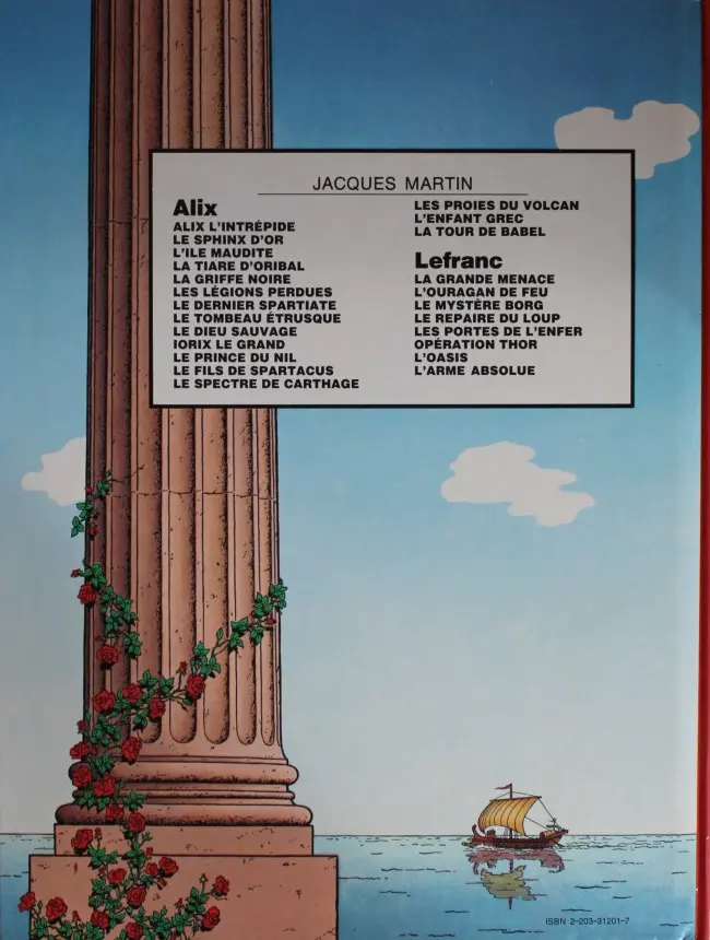 Verso de l'album Alix Tome 6 Les légions perdues