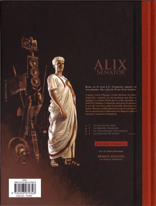 Verso de l'album Alix Senator Tome 3 La Conjuration des rapaces
