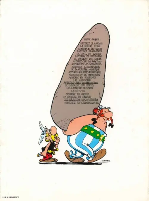Verso de l'album Astérix Tome 6 Astérix et Cléopâtre