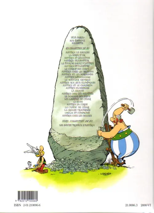 Verso de l'album Astérix Tome 6 Astérix et Cléopâtre