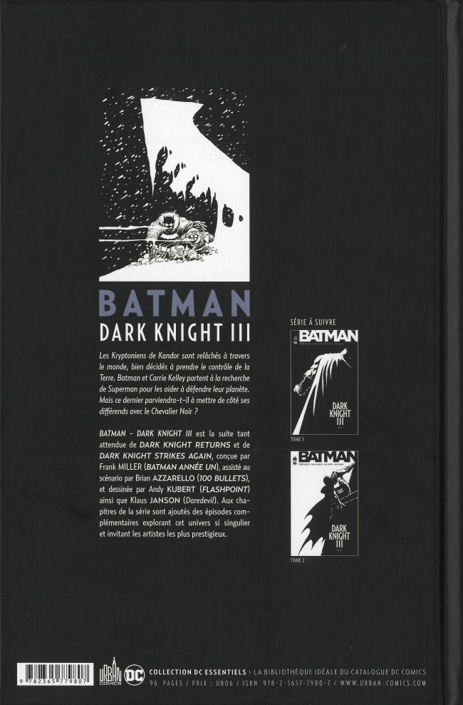 Verso de l'album Batman - Dark Knight III Tome 2