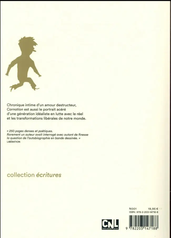 Verso de l'album Carnation