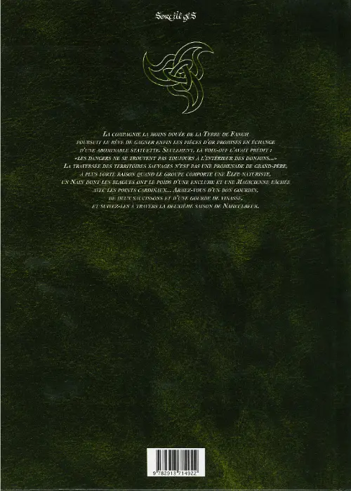 Verso de l'album Le Donjon de Naheulbeuk Tome 3 Deuxième saison, partie 1