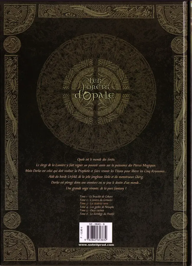 Verso de l'album Les Forêts d'Opale Tome 3 La cicatrice verte
