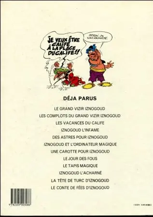 Verso de l'album Iznogoud Tome 3 Les vacances du Calife