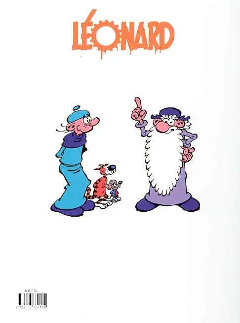 Verso de l'album Léonard Tome 1 Léonard est un génie