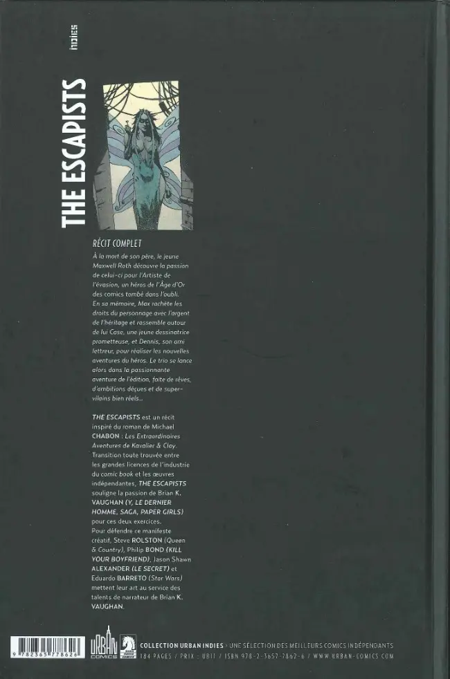 Verso de l'album Les Maîtres de l'évasion / The Escapists The Escapists