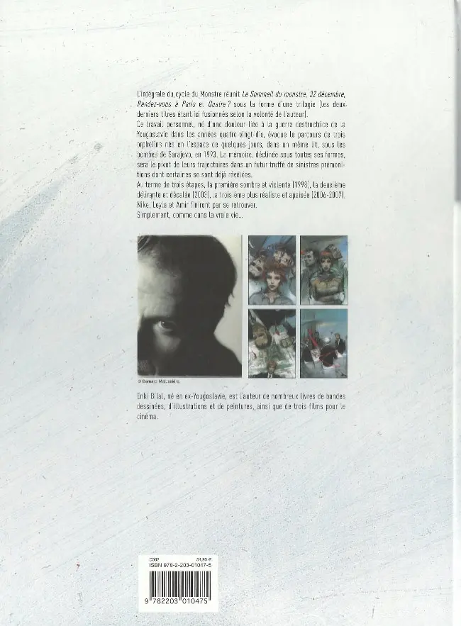 Verso de l'album Monstre L'Intégrale