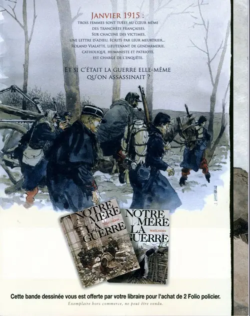 Verso de l'album Notre Mère la Guerre Tome 1 Première complainte