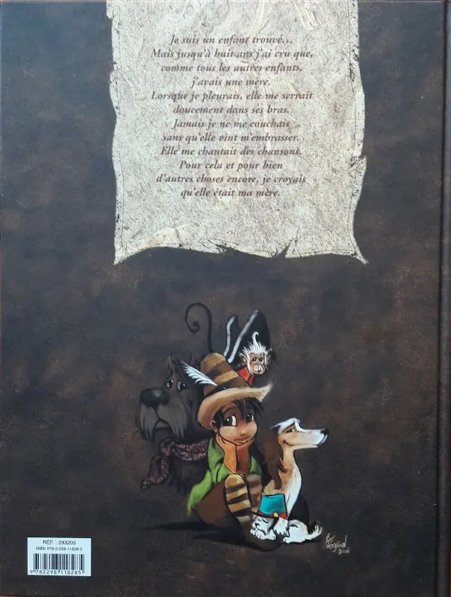 Verso de l'album Sans famille