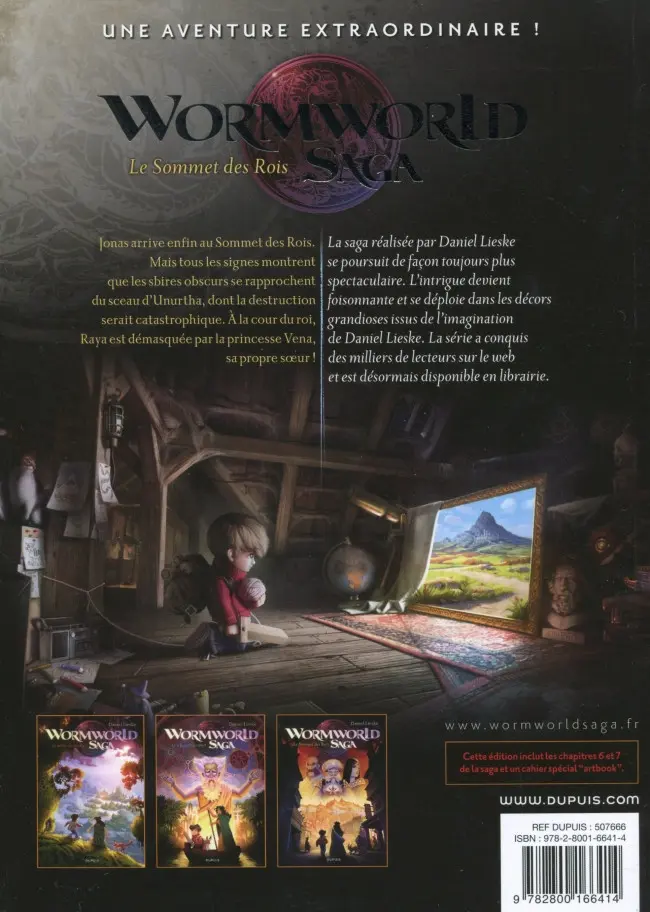 Verso de l'album Wormworld Saga Tome 3 Le Sommet des Rois