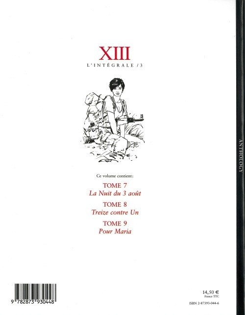 Verso de l'album XIII L'Intégrale / 3