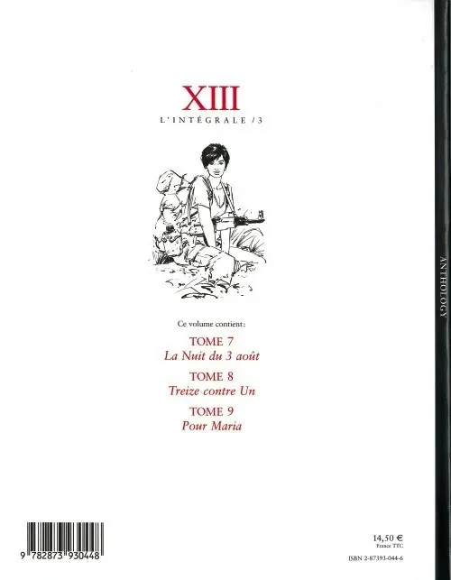 Verso de l'album XIII L'Intégrale / 3