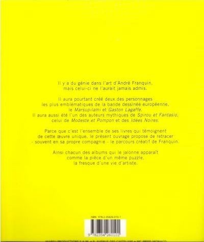 Verso de l'album Franquin, chronologie d'une Œuvre