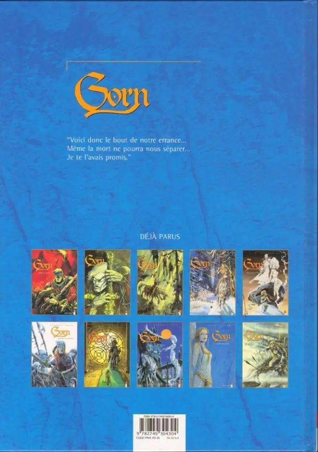 Verso de l'album Gorn Tome 11 La mémoire des ombres