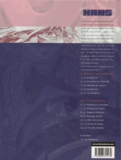 Verso de l'album Hans Tome 12 Le pays des Abysses
