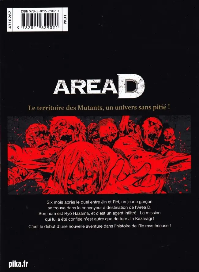 Verso de l'album Area D - Le Territoire des mutants 12 Adieu la ville des mutants