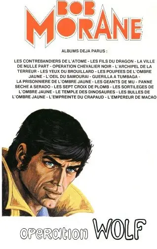 Verso de l'album Bob Morane Tome 28 Opération Wolf