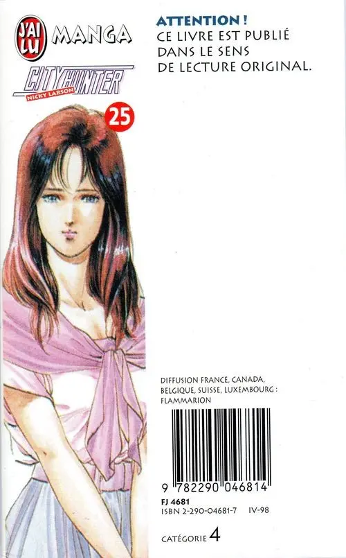Verso de l'album City Hunter - Nicky Larson 25 Play It Again, Mami !