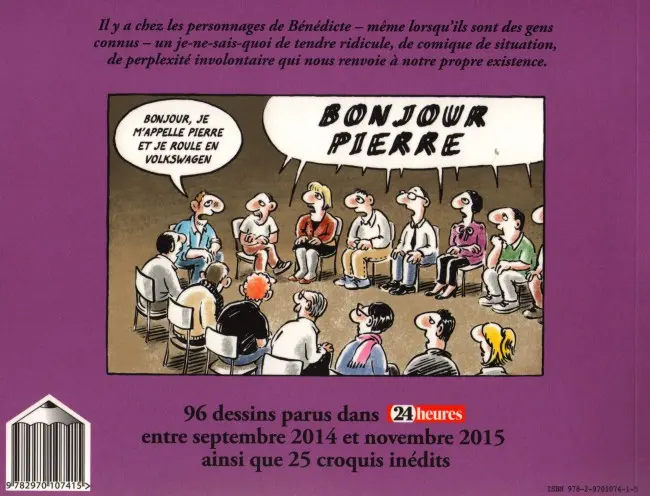 Verso de l'album Bénédicte 1