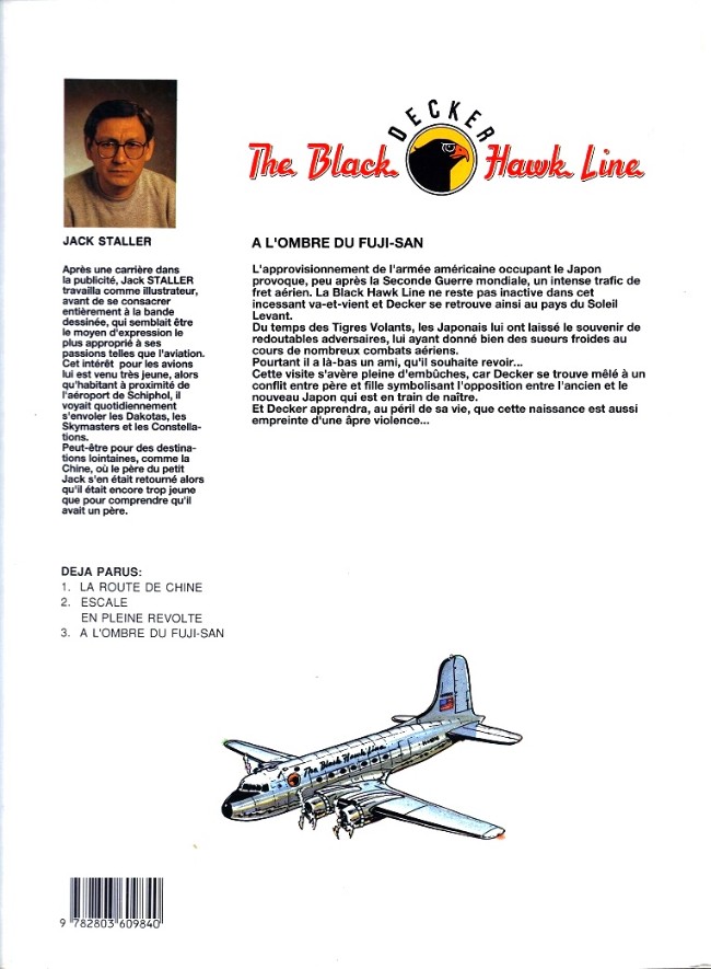 Verso de l'album The Black Hawk Line Tome 3 A l'ombre du Fuji-San