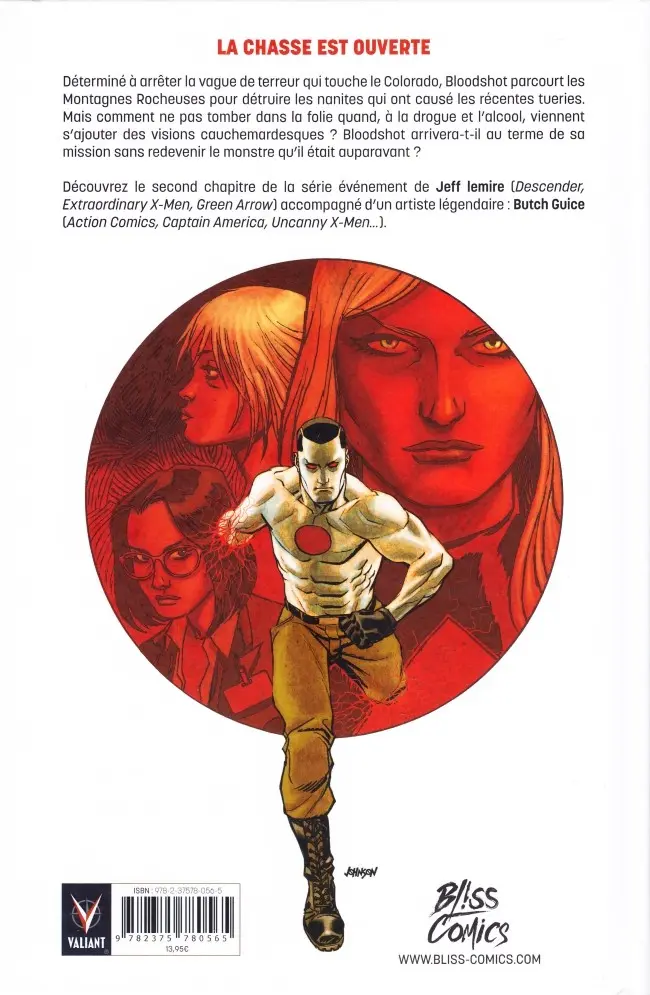 Verso de l'album Bloodshot Reborn Tome 2 La Traque