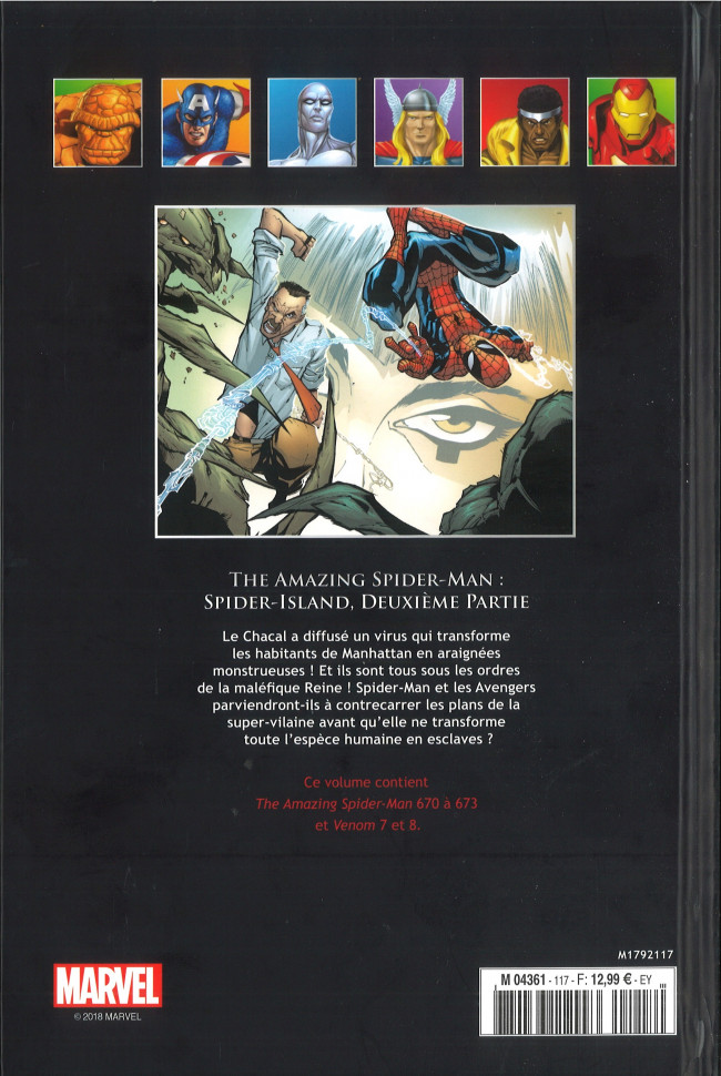 Verso de l'album Marvel Comics - La collection de référence Tome 117 The Amazing Spider-Man - Spider-Island, Deuxième Partie