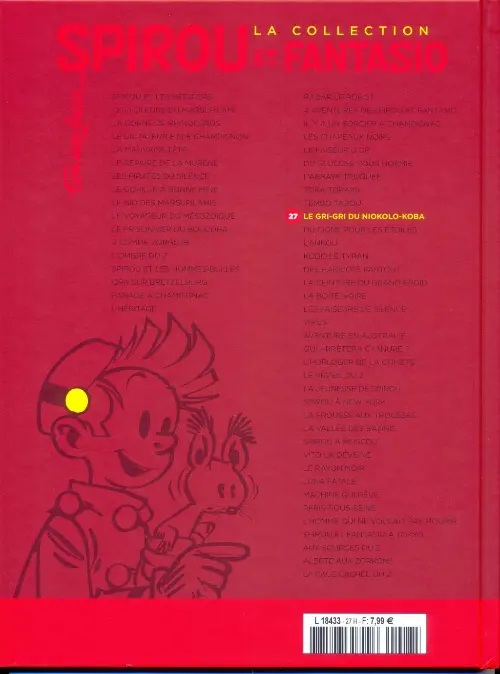Verso de l'album Spirou et Fantasio La collection Tome 27 Le Gri-Gri du Niokolo-Koba