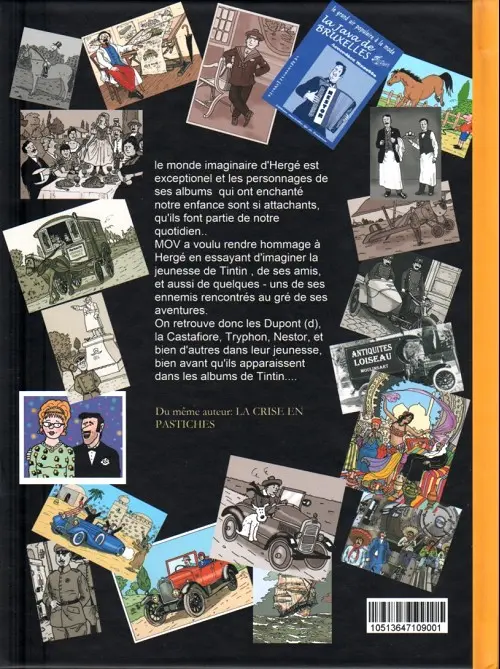 Verso de l'album Tintin La jeunesse de nos héros