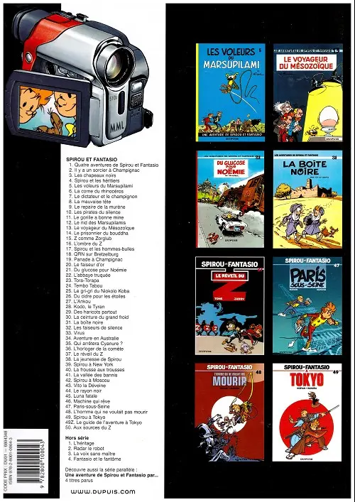 Verso de l'album Spirou et Fantasio Tome 2 Il y a un sorcier à Champignac