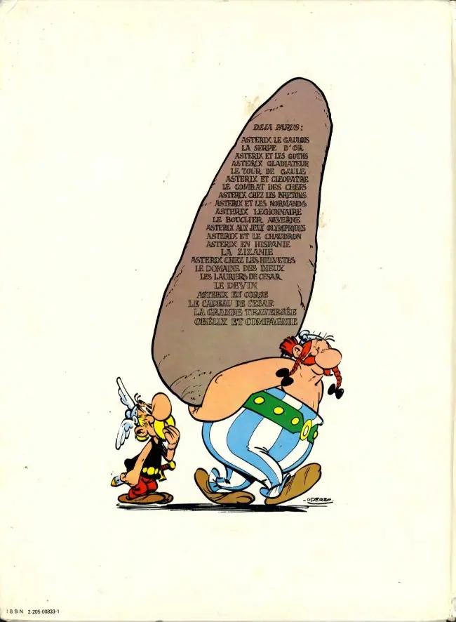 Verso de l'album Astérix Tome 21 Le Cadeau de César