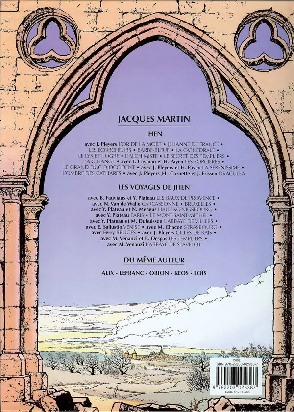 Verso de l'album Jhen Tome 12 Le grand duc d'occident