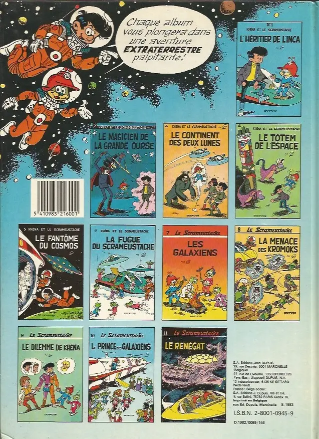 Verso de l'album Le Scrameustache Tome 11 Le renégat