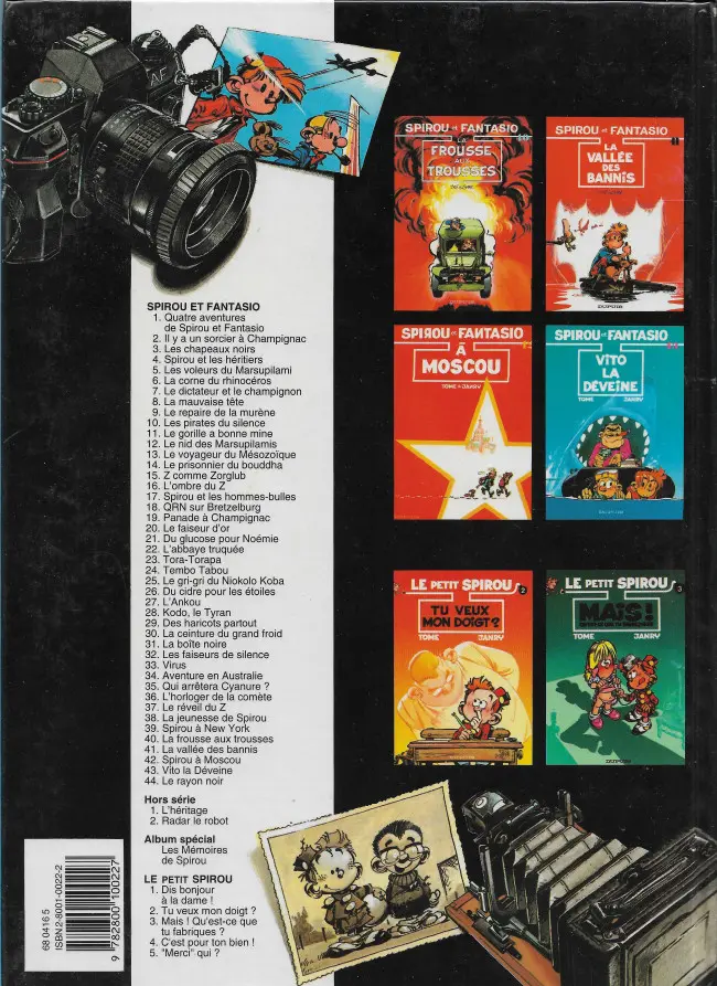 Verso de l'album Spirou et Fantasio Tome 20 Le faiseur d'or